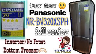 Panasonic NRBV320XSPH Refrigerator No FrostInverterBottom Freezer Review [upl. by Kaleb]