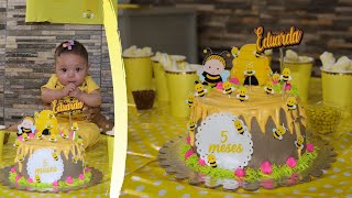 MESVERSÁRIO 5 MESES TEMA ABELHINHA 🐝👧🏻 ORÇAMENTO 60 [upl. by Asylla]