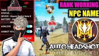 free fire new vip 100℅ Antiban Rank working Mod menu Guild War ✨  Headshot  Location Rank working [upl. by Otrebmuh149]