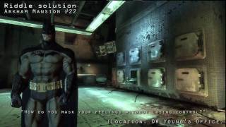 Arkham Mansion Part 2  Batman Arkham Asylum Riddlers Challenges [upl. by Catlaina]