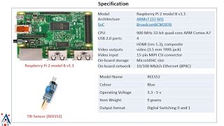 Tilt Sensor with RaspberryPi [upl. by Hunger]