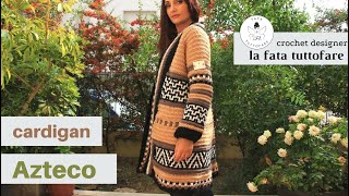 TUTORIAL Cappottino Azteco uncinetto [upl. by Yedorb]