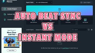 Wondershare Filmora 11 Auto Beat Sync VS Instant Mode [upl. by Lunseth995]