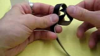 Tying knot for tefillin shel yad  step 2  left handed [upl. by Eanahs]