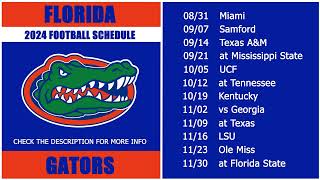 2024 Florida Gators Football Schedule [upl. by Enialem665]