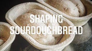 Shaping Sourdough Bread  Prehape Stitching and Final shape [upl. by Matland680]