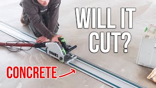 WHY CUT THE NEW CONCRETE FLOOR  with a TRACK SAW [upl. by Gentry]