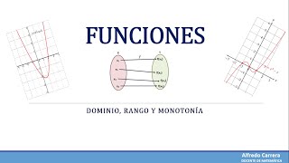 Dominio Rango y monotonía de funciones [upl. by Aneloc]