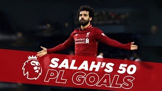 Fastest to Fifty  Mo Salahs first 50 Premier League goals for Liverpool [upl. by Arreik644]