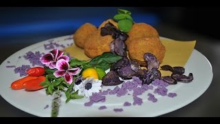 Polpette di baccalà e patate Vitelotte Lady Viola [upl. by Sellma]