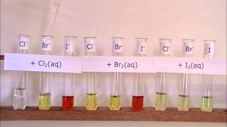 Displacement reactions of the halogens [upl. by Mccollum]