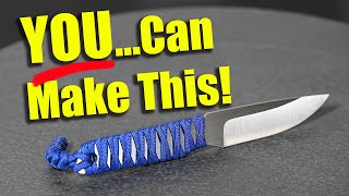 Making A Simple Beginners Knife  Cord Wrap That Blade [upl. by Ecirtel767]