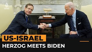 Israel’s Herzog says he hopes to see ‘results’ after Biden meeting  AJ shorts [upl. by Arbuckle97]