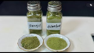 COMO HACER CILANTRO Y PEREJIL EN POLVO LA MANERA MAS NATURAL [upl. by Lewls]