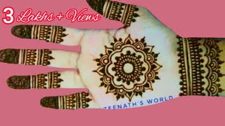 mehandi ka design video  hath mein Mehandi lagane ka tarika मेहंदी लगाने का तरीका Zeenaths world [upl. by Alahsal]