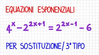 EQUAZIONI ESPONENZIALI 1 per sostituzione  EE47 [upl. by Annahsor]