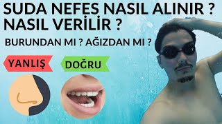 SUDA NEFES NASIL ALINIR  NASIL VERİLİR  BURUNDAN MI  AĞIZDAN MI  yüzmehocam [upl. by Annaert761]