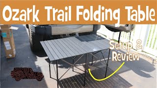 Ozark Trail Folding Aluminum Table  SETUP and REVIEW [upl. by Sumahs819]