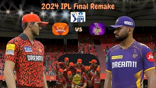 2024 IPL Final Remake 20over gameplay between Sunrisers Hyderabad vs Kolkata Knight Riders gaming [upl. by Yrrem]