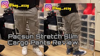 Pacsun Stretch Slim Cargo Pants Review [upl. by Etnahc]