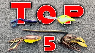 Top 5 Baits For July Bass Fishing [upl. by Tobey]