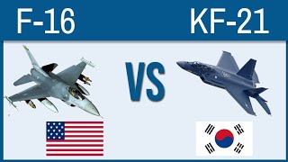 F16 Fighting Falcon VS KF21 Boramae  Top Fighter Jets of the World Compared [upl. by Lleynod392]