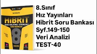 8SINIF HIZ HİBRİT S149150 VERİ ANALİZİ TEST40 [upl. by Betthel738]