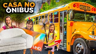 Nosso ÔNIBUS ESCOLAR virou uma CASA  Desafio [upl. by Hewett]