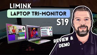 LIMINK S19 TriScreen Portable Laptop Monitor Review amp Demo [upl. by Sosthena]