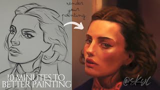 Procreate tips 10 minutes to painting beautiful portraits [upl. by Aineles]