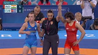 Vinesh Phogat Semi Final Match Highlights  Vinesh Phogat Wrestling Olympics 2024  Vinesh Phogat [upl. by Ardnoet]