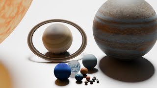 Solar System Size Comparison 3d [upl. by Hbaruas]