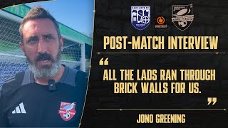 POST MATCH INTERVIEW Jono Greening vs Radcliffe FC [upl. by Elset1]