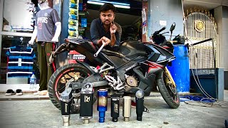 Pulsar 200RS exhaust change  Best exhaust for pulsar 200RS 🔥 [upl. by Lorraine]