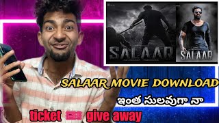 How to download salaar movie in Telugunew movie TeluguPrabhasprashanth Neelgive away [upl. by Pardoes]