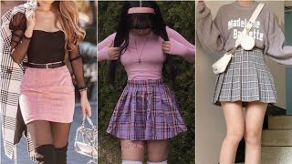 SO ELEGANT MINI SKIRTS OUTFIT IDEAS FOR GIRLS  CONJUNTO DE MINI FALDAS [upl. by Atter834]