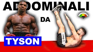 ADDOMINALI COME MIKE TYSON  scheda difficile [upl. by Eisteb]