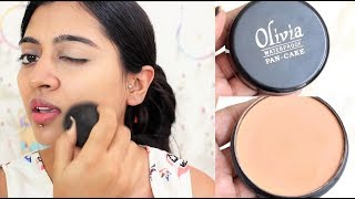 Olivia Pan Cake Makeup  Review How to Use Olivia PanCake Concealer SuperWowStyle Prachi [upl. by Evelina288]