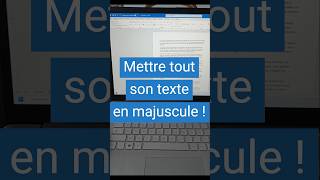 Mettre tout son texte en majuscule dun seul coup 🏆📄 raccourci shorts word microsoft astuce [upl. by Arraeic]