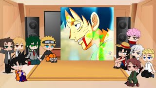 Anime Protagonists react to Monkey D Luffy  110  One Piece [upl. by Pelag933]