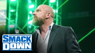 Triple H reasserts his authority following WrestleMania Kickoff event SmackDown Feb 9 2024 [upl. by Kacy]