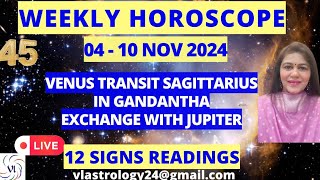 WEEKLY HOROSCOPES 0410 NOV 2024 Astrological Guidance for All 12 Signs by VL weeklyhoroscope [upl. by Esmerolda]