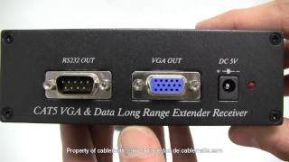 Extensor VGA RS232 RS485 por Cat5 EmisorReceptor VE01S distribuido por CABLEMATIC ® [upl. by Seana]