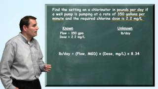 Problem Solved Chlorine Pounds Per Day  Distribution Math [upl. by Emee]