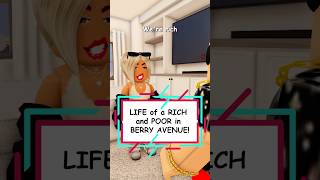 LIFE of a RICH and POOR in BERRY AVENUE roblox berry shorts [upl. by Mikihisa324]