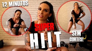 TREINO HIIT EM 12 MINUTOS  MATADOR DE CALORIAS [upl. by Marcile375]