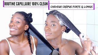 Routine capillaire 100 clean pour des cheveux longs et forts ⎟Cheveux crépus bouclés frisés [upl. by Aleahcim]