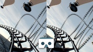 Extreme VR Roller Coaster Virtual Reality 3D Video for Samsung Gear VR Box [upl. by Acisej]