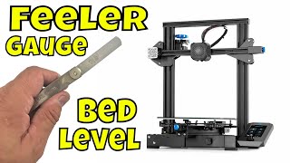 Leveling or Tramming your Bed Using a Feeler Gauge on Ender 3 V2 [upl. by Heywood]