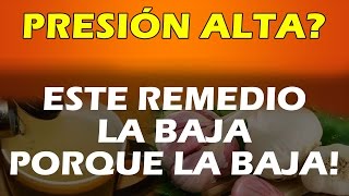 SOLO 1 VASO AL DIA BAJA Y REGULA LA PRESION ARTERIAL Remedio casero Para Presión Alta o Hipertensión [upl. by Kabab109]